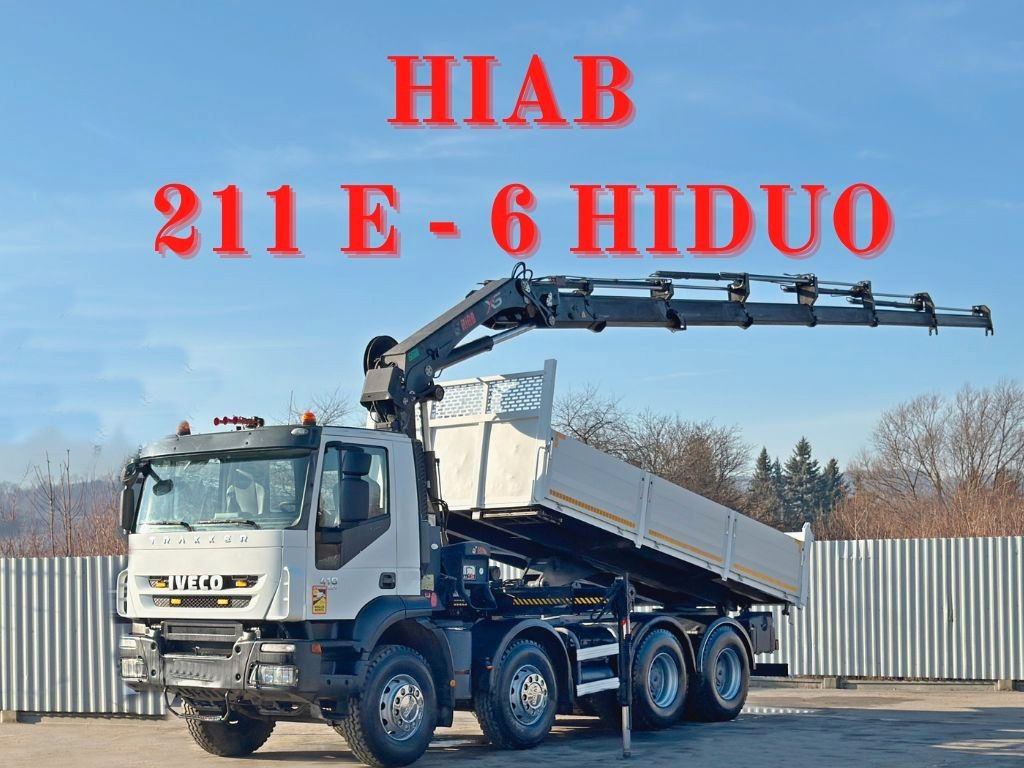 Iveco TRAKKER * HIAB 211 E - 6 HIDUO+ FUNK / 8x4 *TOP - Tipvogn lastbil, Lastbil med kran: billede 1 Iveco TRAKKER * HIAB 211 E - 6 HIDUO+ FUNK / 8x4 *TOP - Tipvogn lastbil, Lastbil med kran: billede 1