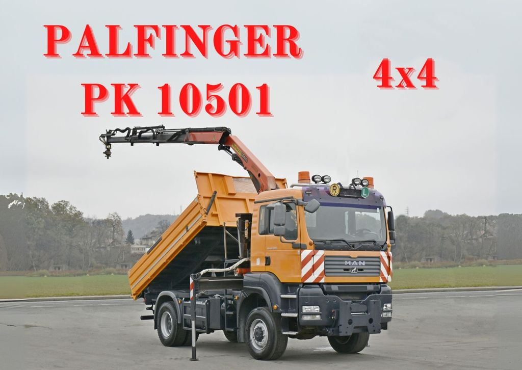 MAN TGA 18.360 * PK 10501 + FUNK *4x4 MAN TGA 18.360 * PK 10501 + FUNK *4x4 - Tipvogn lastbil, Lastbil med kran: billede 1 MAN TGA 18.360 * PK 10501 + FUNK *4x4 MAN TGA 18.360 * PK 10501 + FUNK *4x4 - Tipvogn lastbil, Lastbil med kran: billede 1