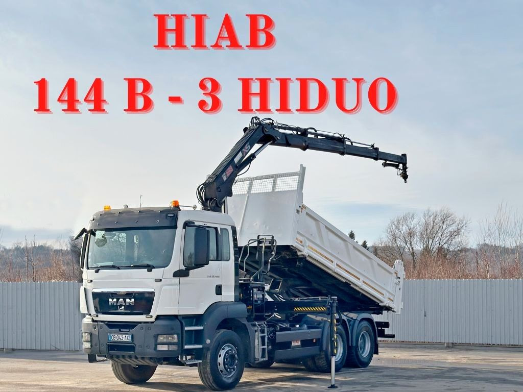 MAN TGS 26.400 * HIAB 144 B - 3 HIDUO + FUNK * 6x4 - Tipvogn lastbil, Lastbil med kran: billede 1 MAN TGS 26.400 * HIAB 144 B - 3 HIDUO + FUNK * 6x4 - Tipvogn lastbil, Lastbil med kran: billede 1
