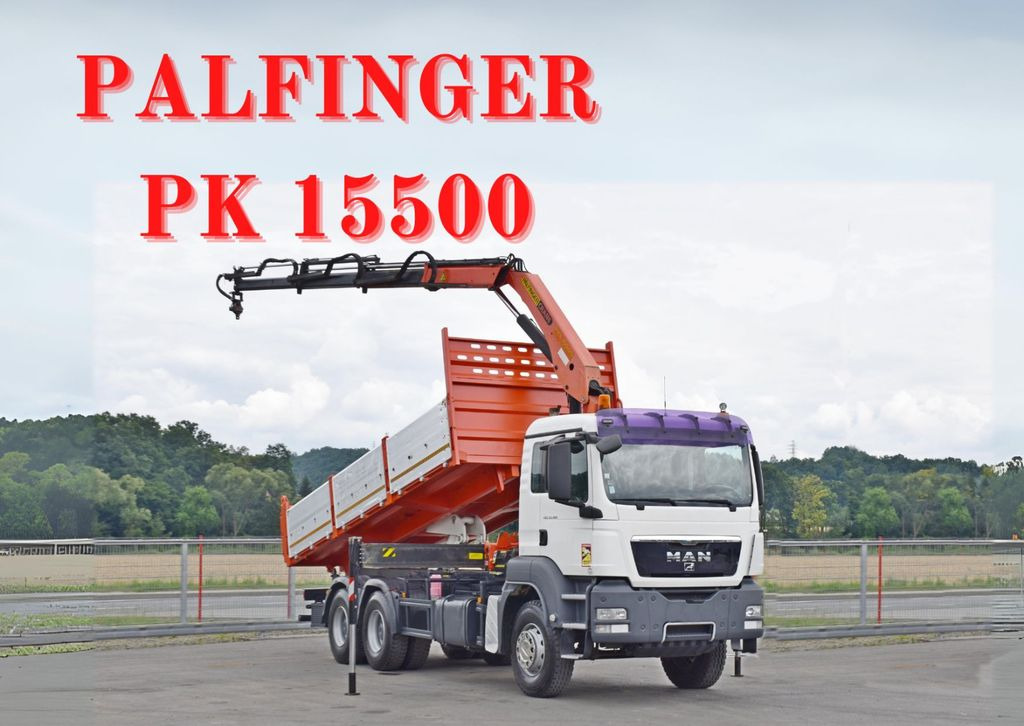 MAN TGS 33.360*KIPPER 6,40m *PK 15500 * 6x4 - Lastbil med kran, Tipvogn lastbil: billede 1 MAN TGS 33.360*KIPPER 6,40m *PK 15500 * 6x4 - Lastbil med kran, Tipvogn lastbil: billede 1