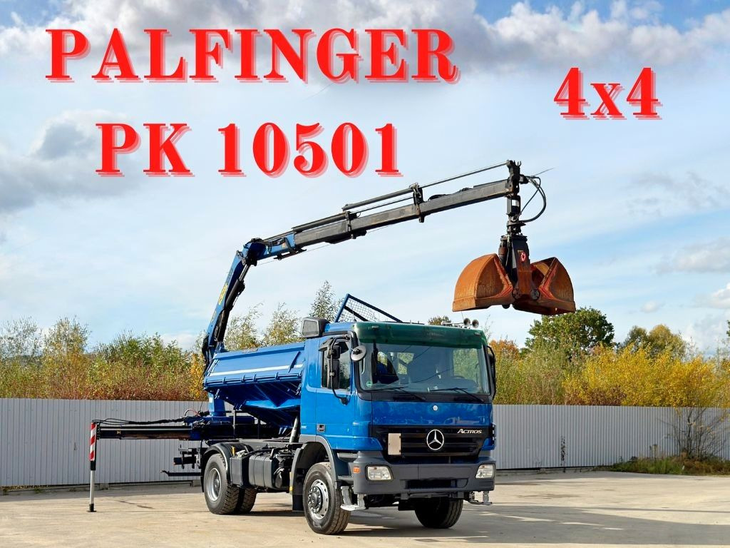 Mercedes-Benz ACTROS 1841 * PK 10501 + FUNK * TOP * 4x4 - Lastbil med kran: billede 1 Mercedes-Benz ACTROS 1841 * PK 10501 + FUNK * TOP * 4x4 - Lastbil med kran: billede 1