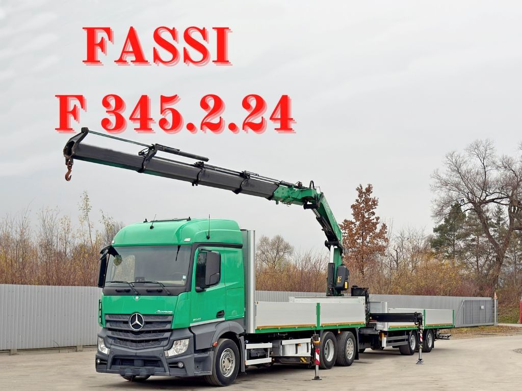 Mercedes-Benz ACTROS 264 * FASSI F 345.24 + FUNK + Anhänger - Lastbil med kran: billede 1 Mercedes-Benz ACTROS 264 * FASSI F 345.24 + FUNK + Anhänger - Lastbil med kran: billede 1