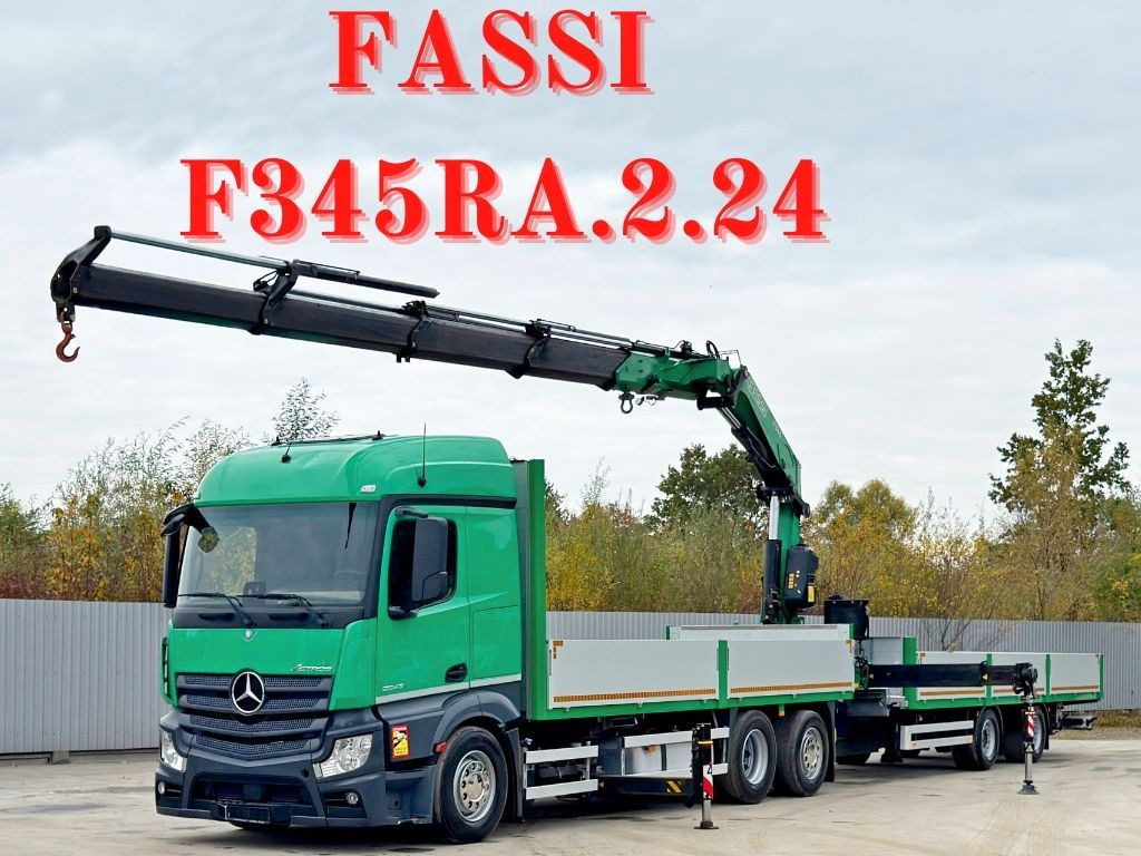 Mercedes-Benz ACTROS 2645* FASSI F345 RA 2.4/FUNK+Anhänger - Lastbil med kran: billede 1 Mercedes-Benz ACTROS 2645* FASSI F345 RA 2.4/FUNK+Anhänger - Lastbil med kran: billede 1