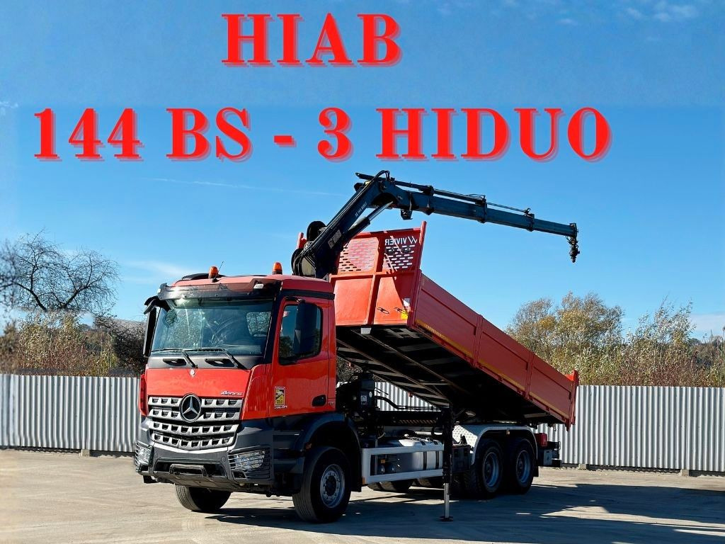 Mercedes-Benz AROCS 2640 *HIAB 144 BS - 3/FUNK + * 6x4 - Lastbil med kran: billede 1 Mercedes-Benz AROCS 2640 *HIAB 144 BS - 3/FUNK + * 6x4 - Lastbil med kran: billede 1
