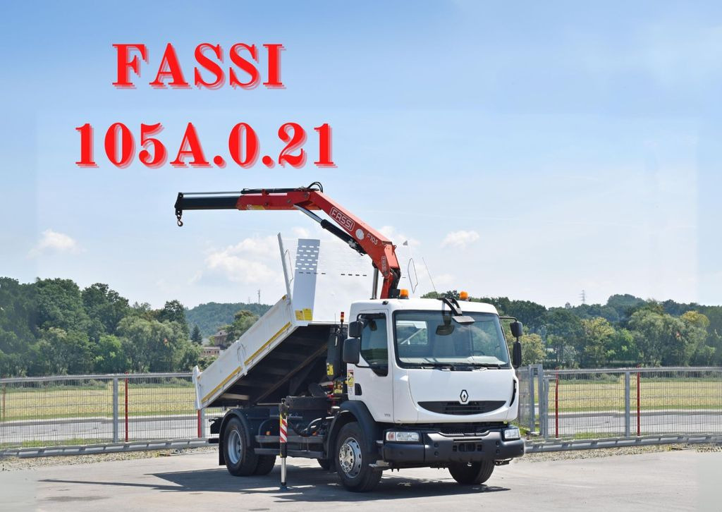 Renault MIDLUM 300 DXI * FASSI F105A.0.21 + PILOT* TOP Renault MIDLUM 300 DXI * FASSI F105A.0.21 + PILOT* TOP - Lastbil med kran, Tipvogn lastbil: billede 1 Renault MIDLUM 300 DXI * FASSI F105A.0.21 + PILOT* TOP Renault MIDLUM 300 DXI * FASSI F105A.0.21 + PILOT* TOP - Lastbil med kran, Tipvogn lastbil: billede 1