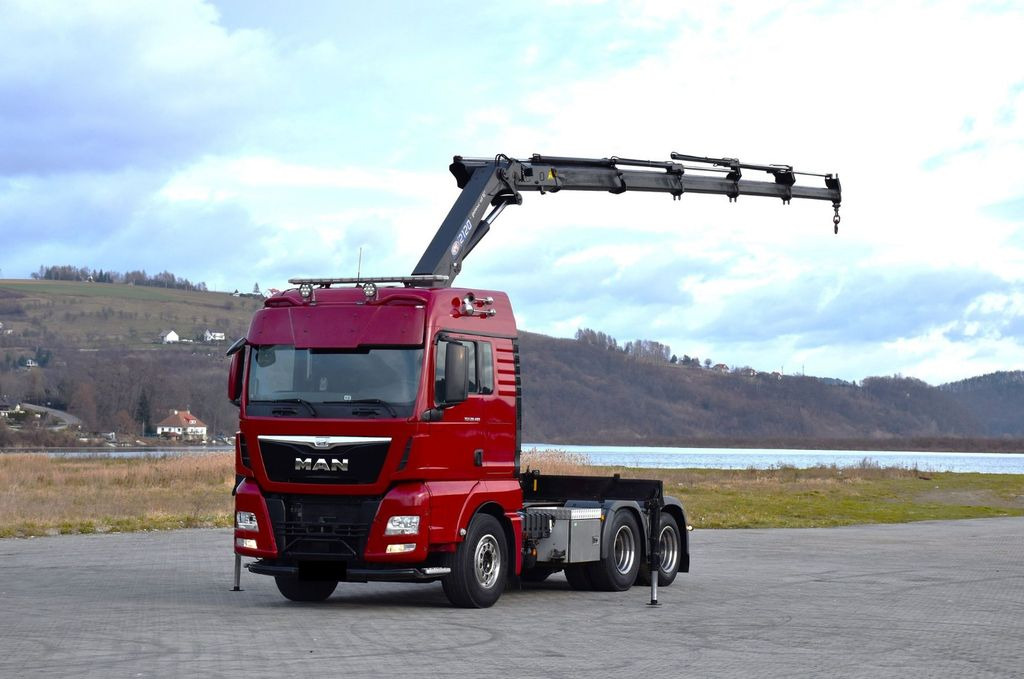 MAN TGX 28.480 Sattelzugmaschine + HMF 2120 K5/FUNK MAN TGX 28.480 Sattelzugmaschine + HMF 2120 K5/FUNK - Trækker: billede 2 MAN TGX 28.480 Sattelzugmaschine + HMF 2120 K5/FUNK MAN TGX 28.480 Sattelzugmaschine + HMF 2120 K5/FUNK - Trækker: billede 2