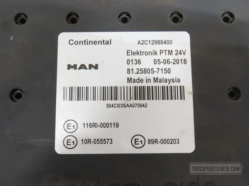Continental 81258057150 PTM regeleenheid MAN - Kontrol blok for Lastbil: billede 2 Continental 81258057150 PTM regeleenheid MAN - Kontrol blok for Lastbil: billede 2