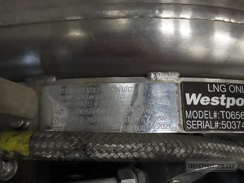 Volvo 23952072 LNG tank 565L Volvo - Brændstoftank for Lastbil: billede 3 Volvo 23952072 LNG tank 565L Volvo - Brændstoftank for Lastbil: billede 3