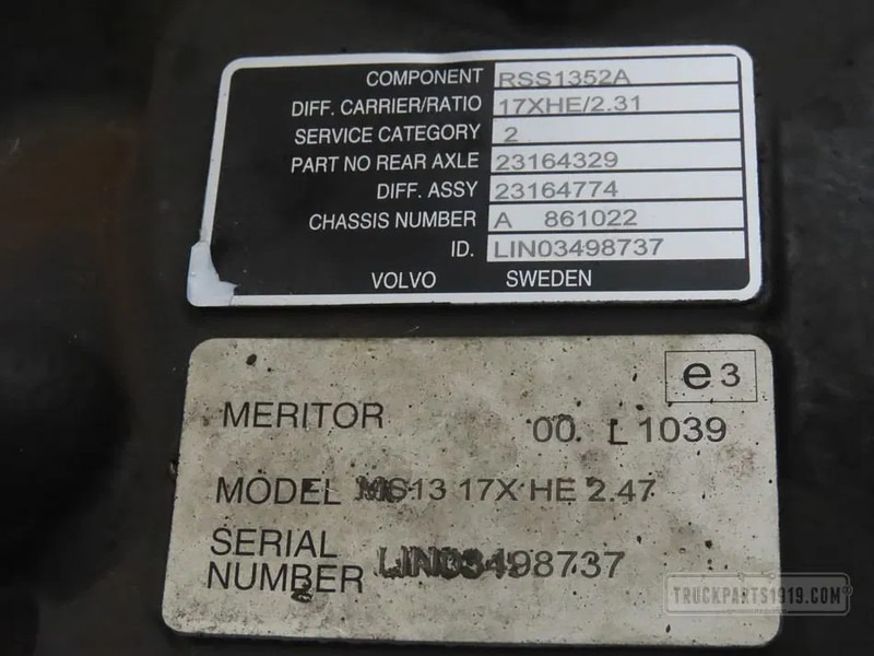 Volvo Axle & Steering Parts Differentieel RSS1352A R=2.31 - Differentialtandhjul for Lastbil: billede 3 Volvo Axle & Steering Parts Differentieel RSS1352A R=2.31 - Differentialtandhjul for Lastbil: billede 3