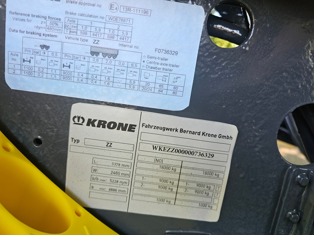 Dolly anhænger Krone ZZ 18 With LZV Approval: billede 10