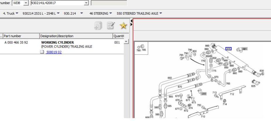 WORKING CYLINDER TRAILING AXLE ACTROS MP3 - Hydraulisk cylinder for Lastbil: billede 3 WORKING CYLINDER TRAILING AXLE ACTROS MP3 - Hydraulisk cylinder for Lastbil: billede 3