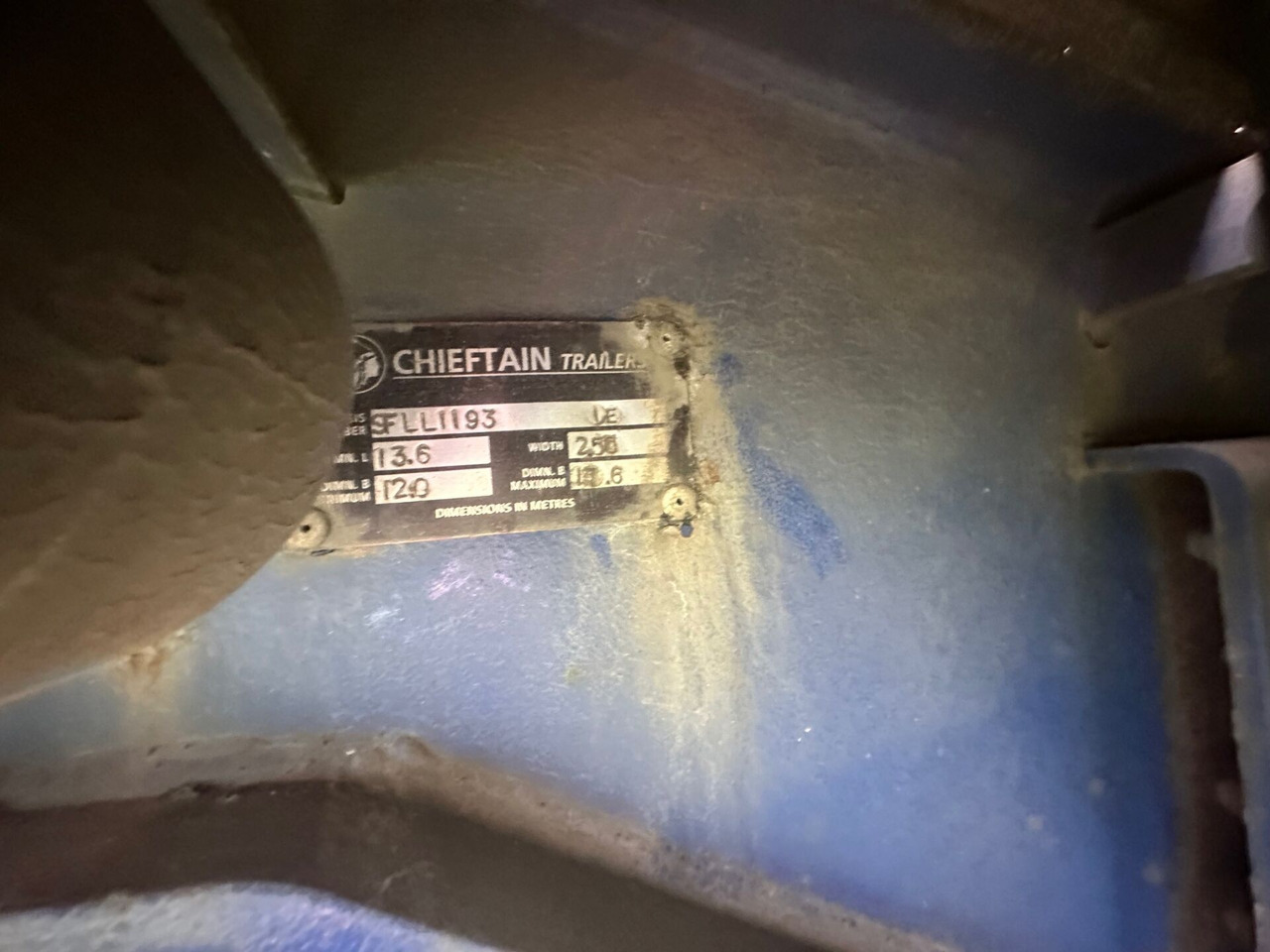 Nedbygget platform sættevogn CHIEFTAIN TRAILERS LTD naczepa niskopodwoziowa: billede 12