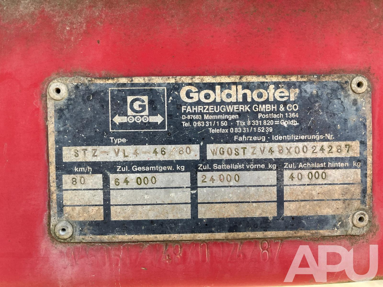 Nedbygget platform sættevogn Goldhofer STZ-VL4-46/80: billede 8 Nedbygget platform sættevogn Goldhofer STZ-VL4-46/80: billede 8