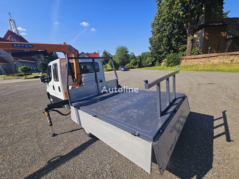 Iveco Daily 35c-15 Doka flatbed + crane Effer - Ladbil, Mandskabsbil: billede 3 Iveco Daily 35c-15 Doka flatbed + crane Effer - Ladbil, Mandskabsbil: billede 3