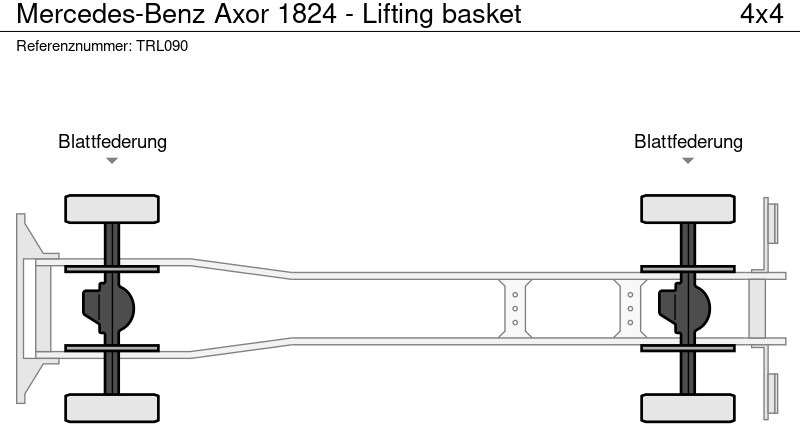 Lastbil, Lastbil med kran Mercedes-Benz Axor 1824 - Lifting basket: billede 15