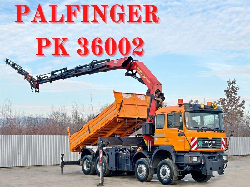 MAN 35.414 * PALFINGER PK 36002 +FUNK / 8x6 - Tipvogn lastbil, Lastbil med kran: billede 1 MAN 35.414 * PALFINGER PK 36002 +FUNK / 8x6 - Tipvogn lastbil, Lastbil med kran: billede 1