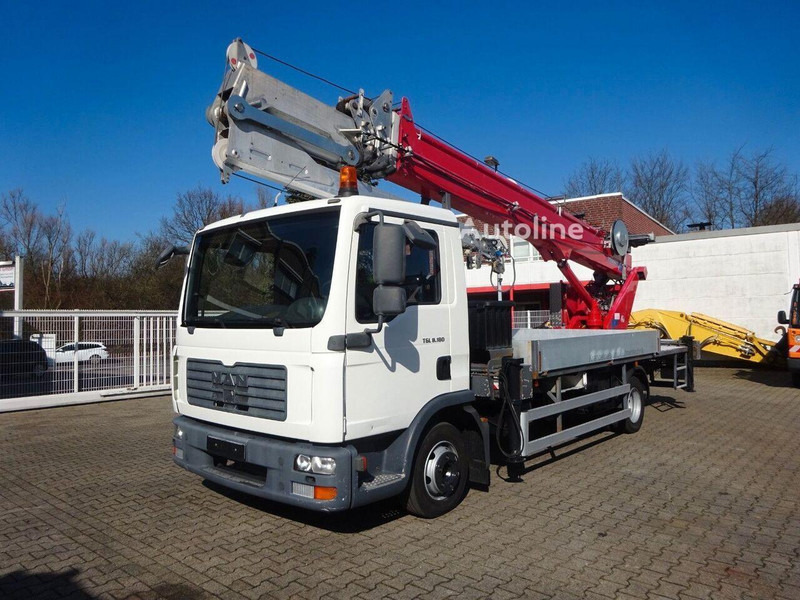 MAN 8.180 TGL - Flatbed+crane - Lastbil med lad, Lastbil med kran: billede 1 MAN 8.180 TGL - Flatbed+crane - Lastbil med lad, Lastbil med kran: billede 1