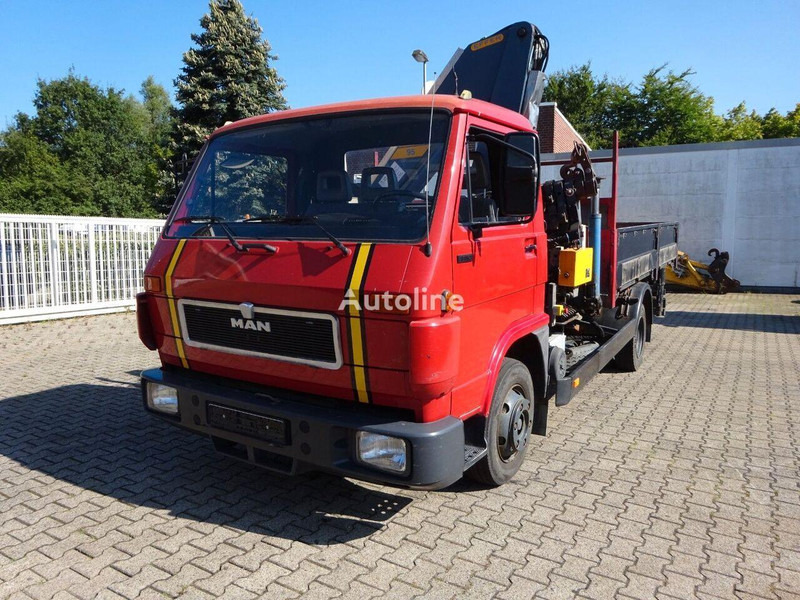 MAN 9.150 - Flatbed+crane - Lastbil med lad, Lastbil med kran: billede 2 MAN 9.150 - Flatbed+crane - Lastbil med lad, Lastbil med kran: billede 2