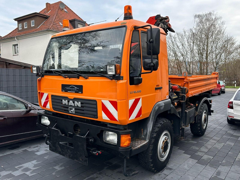 MAN LE 10.220 4X4 + Palfinger PK 6001 - Tipvogn lastbil, Lastbil med kran: billede 2 MAN LE 10.220 4X4 + Palfinger PK 6001 - Tipvogn lastbil, Lastbil med kran: billede 2