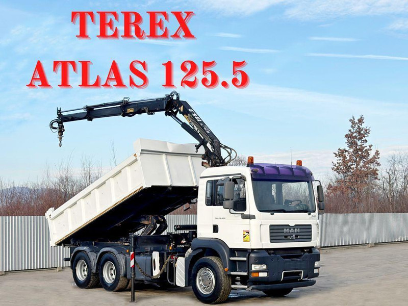 MAN TGA 26.350 * KIPPER 4,90m + TEREX ATLAS * 6x4 * - Tipvogn lastbil: billede 1 MAN TGA 26.350 * KIPPER 4,90m + TEREX ATLAS * 6x4 * - Tipvogn lastbil: billede 1
