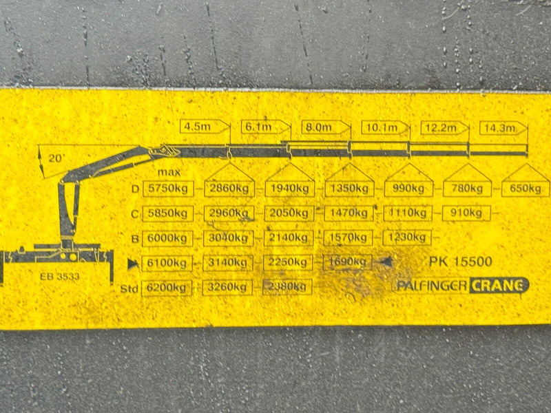 Tipvogn lastbil, Lastbil med kran MAN TGA 26.400 * KIPPER 6,00m + PK 15500 * 6x4 * TOP: billede 8