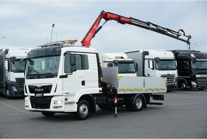 MAN TGL / 12.250 / SKRZYNIOWY + HDS / FASSI F 65 / PILOT - Lastbil med lad, Lastbil med kran: billede 1 MAN TGL / 12.250 / SKRZYNIOWY + HDS / FASSI F 65 / PILOT - Lastbil med lad, Lastbil med kran: billede 1