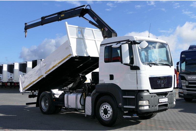 Tipvogn lastbil, Lastbil med kran MAN TGS 18.400 + HDS: billede 6