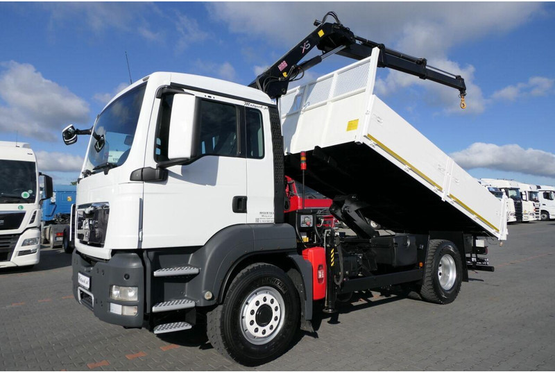 Tipvogn lastbil, Lastbil med kran MAN TGS 18.400 + HDS: billede 7