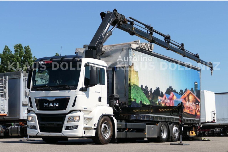 MAN TGS 22.440 - Curtain side+crane 6x2 - Lastbil med presenning: billede 1 MAN TGS 22.440 - Curtain side+crane 6x2 - Lastbil med presenning: billede 1