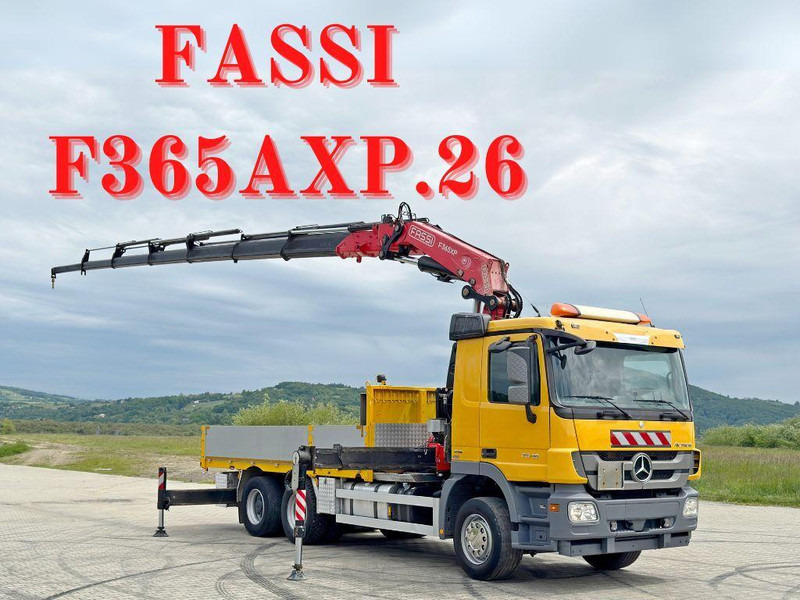 Mercedes-Benz ACTROS 2646 * FASSI F365AXP.26 + FUNK * 6x4 - Lastbil med lad, Lastbil med kran: billede 1 Mercedes-Benz ACTROS 2646 * FASSI F365AXP.26 + FUNK * 6x4 - Lastbil med lad, Lastbil med kran: billede 1