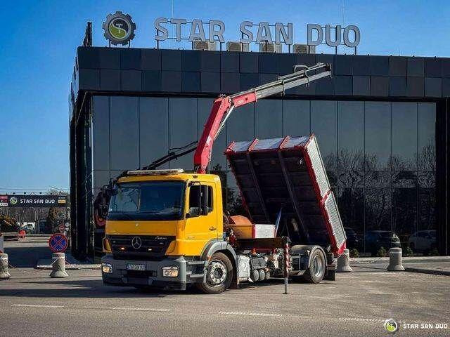 Mercedes-Benz AXOR 1824 4x2 HMF 975 HDS Crane Rotator Kipper - Tipvogn lastbil, Lastbil med kran: billede 1 Mercedes-Benz AXOR 1824 4x2 HMF 975 HDS Crane Rotator Kipper - Tipvogn lastbil, Lastbil med kran: billede 1
