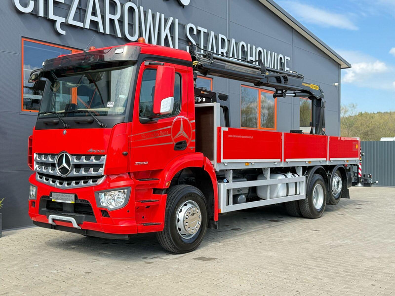 Lastbil med lad, Lastbil med kran Mercedes-Benz Arocs Actros 2532 / E6 / 6x2 / skrzynia + żuraw Palfinger / budo: billede 9