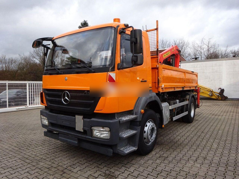 Mercedes-Benz Axor 1833 - 2 way tipper+crane - Tipvogn lastbil, Lastbil med kran: billede 1 Mercedes-Benz Axor 1833 - 2 way tipper+crane - Tipvogn lastbil, Lastbil med kran: billede 1