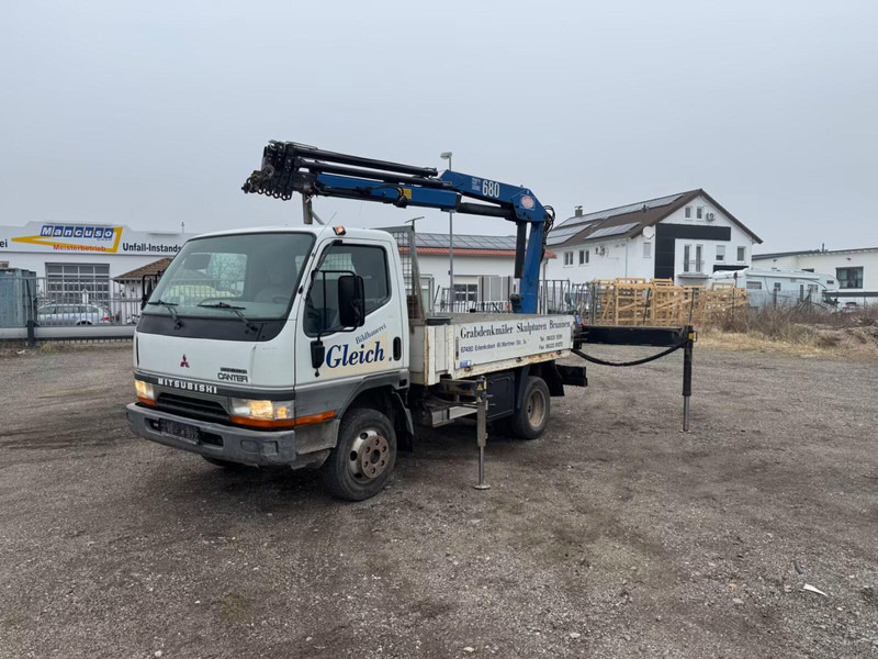 Mitsubishi Canter FE649 - Flatbed truck + crane - Lastbil med lad, Lastbil med kran: billede 3 Mitsubishi Canter FE649 - Flatbed truck + crane - Lastbil med lad, Lastbil med kran: billede 3