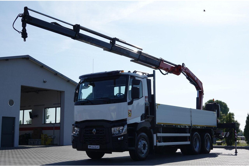 Renault C 380 / 6X4 / SKRZYNIOWY 6.4 M / + HDS FASSI F175A / MAX UDŹWIG - Lastbil med lad, Lastbil med kran: billede 4 Renault C 380 / 6X4 / SKRZYNIOWY 6.4 M / + HDS FASSI F175A / MAX UDŹWIG - Lastbil med lad, Lastbil med kran: billede 4