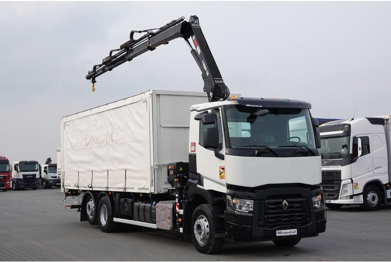 Renault C 380 / 6x2 / SKRZYNIOWY / HDS HIAB 138 B-3 WYSÓW 10,5 M / ROTAT - Lastbil med presenning: billede 1 Renault C 380 / 6x2 / SKRZYNIOWY / HDS HIAB 138 B-3 WYSÓW 10,5 M / ROTAT - Lastbil med presenning: billede 1
