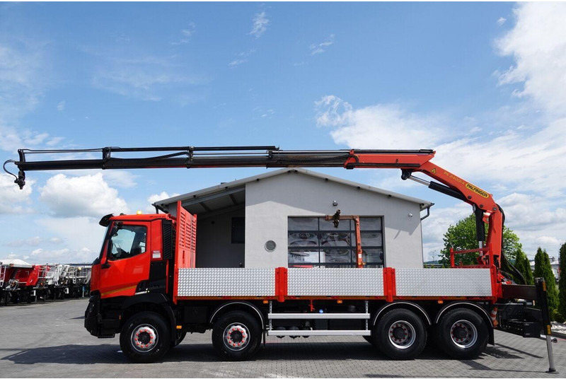 Renault C 430 / 8x4 / SKRZYNIOWY 7 M + HDS PALFINGER PK 24001-K C / WYSÓ - Lastbil med lad, Lastbil med kran: billede 4 Renault C 430 / 8x4 / SKRZYNIOWY 7 M + HDS PALFINGER PK 24001-K C / WYSÓ - Lastbil med lad, Lastbil med kran: billede 4