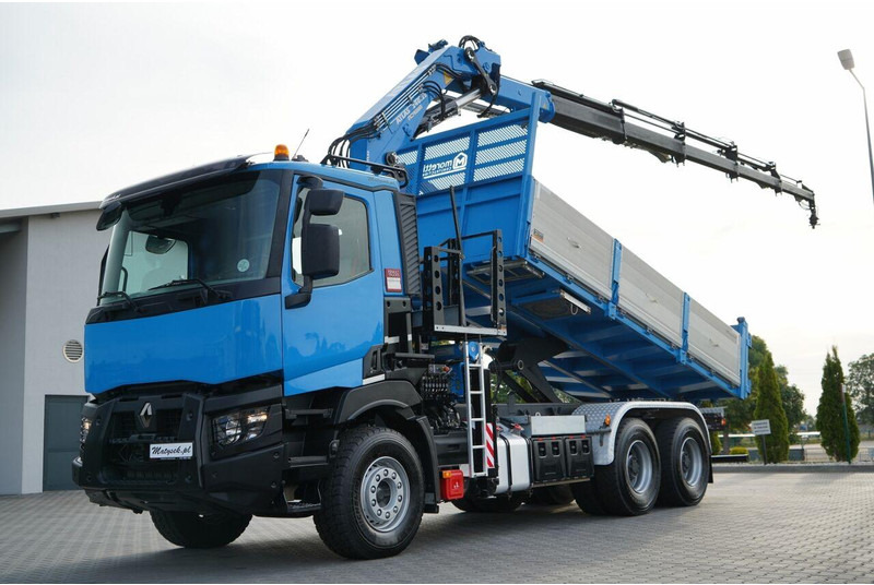 Renault C 430 - Tipvogn lastbil, Lastbil med kran: billede 1 Renault C 430 - Tipvogn lastbil, Lastbil med kran: billede 1