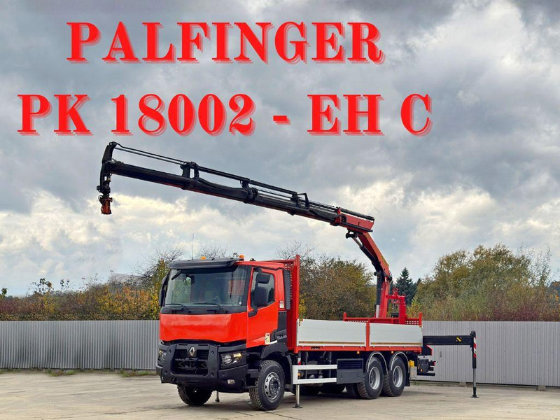 Renault C430 * PALFINGER PK 18002 - EHC + FUNK/ 6x4 - Lastbil med lad, Lastbil med kran: billede 1 Renault C430 * PALFINGER PK 18002 - EHC + FUNK/ 6x4 - Lastbil med lad, Lastbil med kran: billede 1