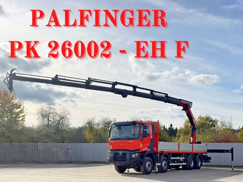 Renault C430 * PALFINGER PK 26002 - EH F + FUNK/ 8x4 - Lastbil med lad, Lastbil med kran: billede 1 Renault C430 * PALFINGER PK 26002 - EH F + FUNK/ 8x4 - Lastbil med lad, Lastbil med kran: billede 1