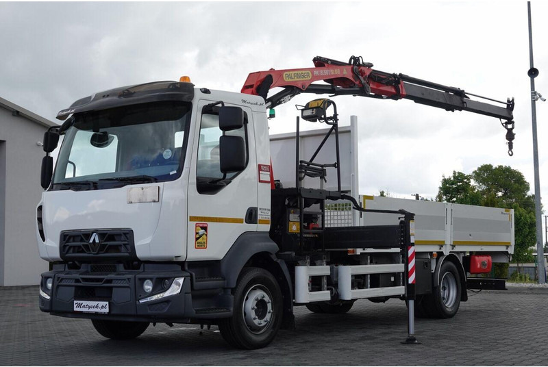 Renault D 210/  4X2 / SKRZYNIOWY 5 M + HDS PALFINGER PK 8.501 SLD A / UD - Lastbil med lad, Lastbil med kran: billede 1 Renault D 210/  4X2 / SKRZYNIOWY 5 M + HDS PALFINGER PK 8.501 SLD A / UD - Lastbil med lad, Lastbil med kran: billede 1