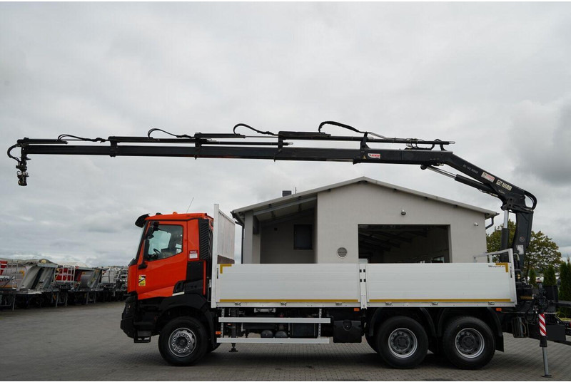 Renault K 380 / 6X4 / SKRZYNIOWY 6.2 M / + HDS HIAB 166 ES-4 / MAX UDŹWI - Lastbil med lad, Lastbil med kran: billede 2 Renault K 380 / 6X4 / SKRZYNIOWY 6.2 M / + HDS HIAB 166 ES-4 / MAX UDŹWI - Lastbil med lad, Lastbil med kran: billede 2