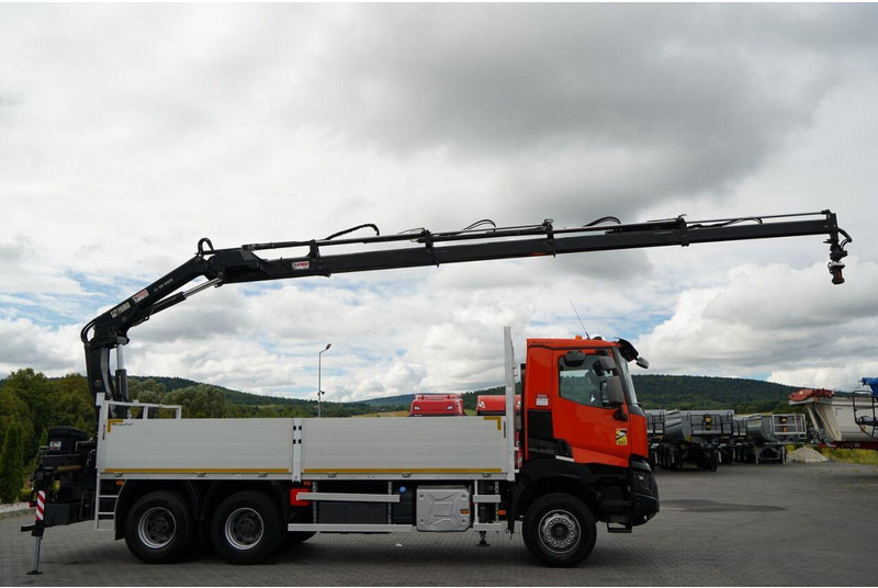 Renault K 380 / 6X4 / SKRZYNIOWY 6.2 M / + HDS HIAB 166 ES-4 / MAX UDŹWI - Lastbil med lad, Lastbil med kran: billede 5 Renault K 380 / 6X4 / SKRZYNIOWY 6.2 M / + HDS HIAB 166 ES-4 / MAX UDŹWI - Lastbil med lad, Lastbil med kran: billede 5