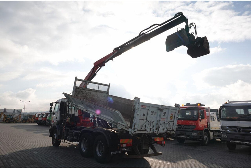Renault KERAX 410 / 6x4 / WYWROTKA + HDS FASSI F150 / HYDROBURTA / BORDM - Tipvogn lastbil, Lastbil med kran: billede 3 Renault KERAX 410 / 6x4 / WYWROTKA + HDS FASSI F150 / HYDROBURTA / BORDM - Tipvogn lastbil, Lastbil med kran: billede 3