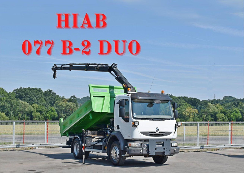 Renault MIDLUM 220 DXI - Tipvogn lastbil, Lastbil med kran: billede 1 Renault MIDLUM 220 DXI - Tipvogn lastbil, Lastbil med kran: billede 1