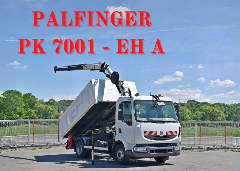 Renault MIDLUM 220 DXI - Tipvogn lastbil, Lastbil med kran: billede 1 Renault MIDLUM 220 DXI - Tipvogn lastbil, Lastbil med kran: billede 1