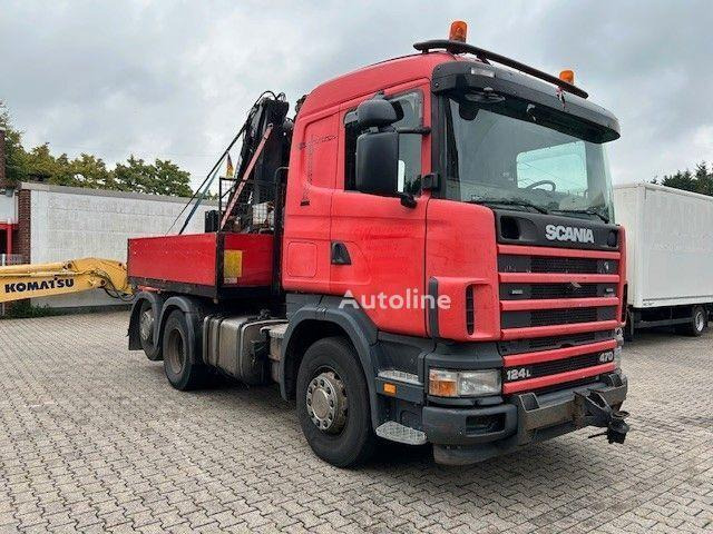 Scania 124 L 470 - Flatbed + crane - Lastbil med lad, Lastbil med kran: billede 2 Scania 124 L 470 - Flatbed + crane - Lastbil med lad, Lastbil med kran: billede 2