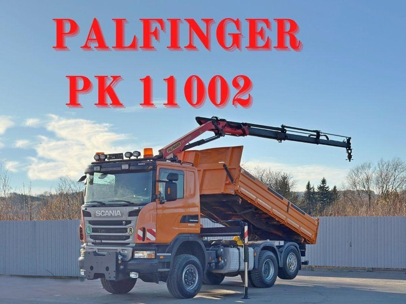 Scania G 360 * KIPPER 4,60m * PALFINGER PK 11002/ 4x4 - Tipvogn lastbil, Lastbil med kran: billede 1 Scania G 360 * KIPPER 4,60m * PALFINGER PK 11002/ 4x4 - Tipvogn lastbil, Lastbil med kran: billede 1