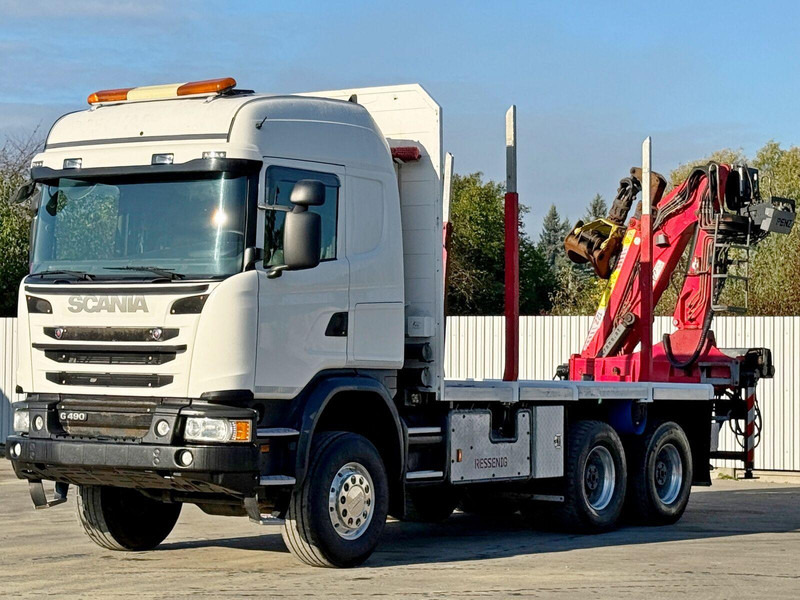 Scania G490 - Tømmerbil, Lastbil med kran: billede 4 Scania G490 - Tømmerbil, Lastbil med kran: billede 4