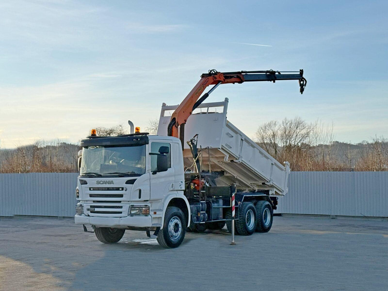 Scania P 380 - Tipvogn lastbil, Lastbil med kran: billede 2 Scania P 380 - Tipvogn lastbil, Lastbil med kran: billede 2